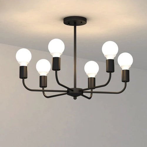 lustre moderne industriel pour décoration intérieure rétro simple - vue 2 sur 11