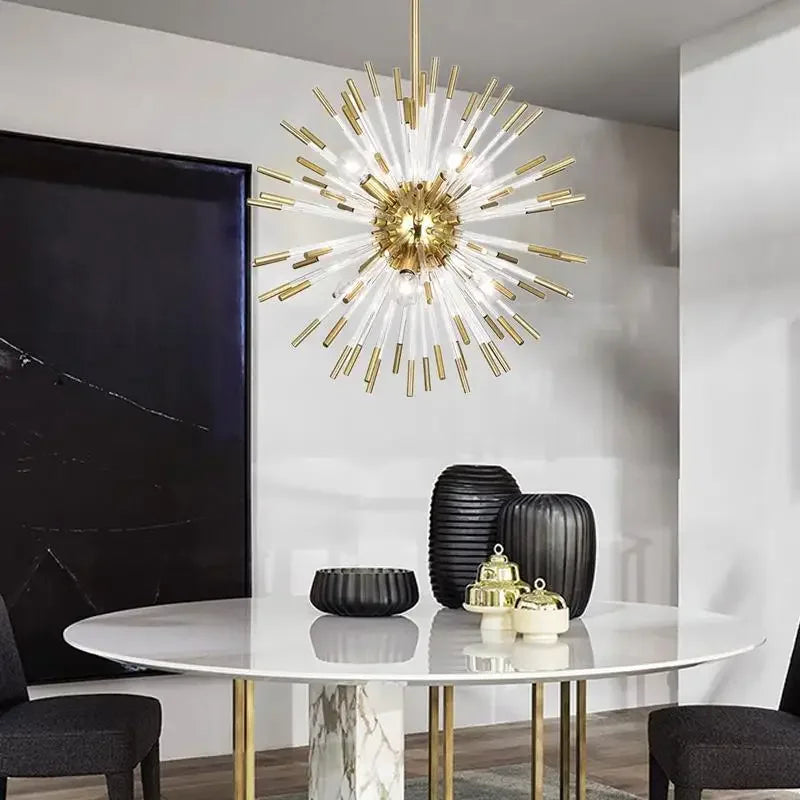 Lustre LED en cristal design moderne décoratif de luxe - vue 3 sur 12