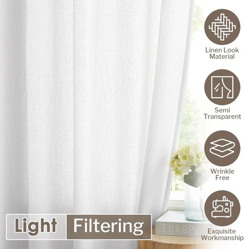 Voilage tulle uni sur mesure pour chambre salon - vue 7 sur 9