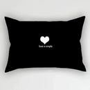 housse de coussin géométrique marbré noir et blanc 30 x 50 cm
