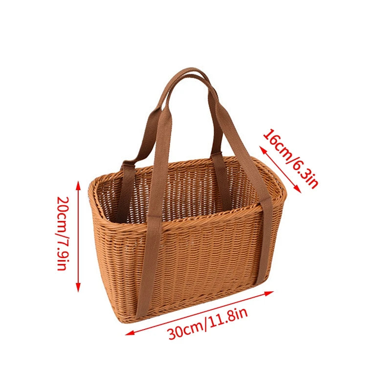 panier de rangement tissé à la main pour jardin et pique-nique - vue 25 sur 27