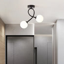 plafonnier moderne minimaliste en verre éclairage intérieur