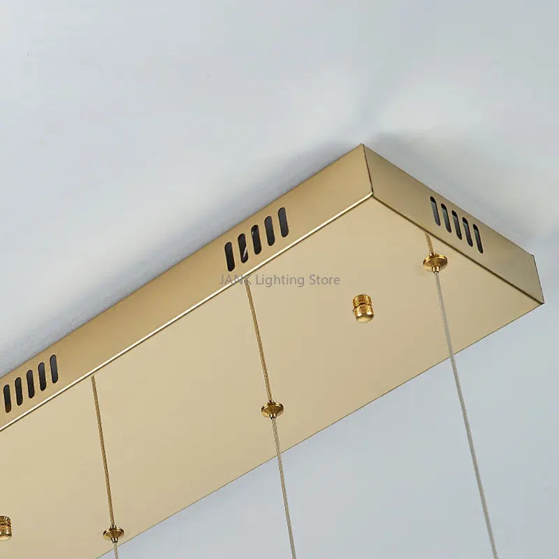 lustre led moderne en cristal de luxe en forme de s - vue 5 sur 14