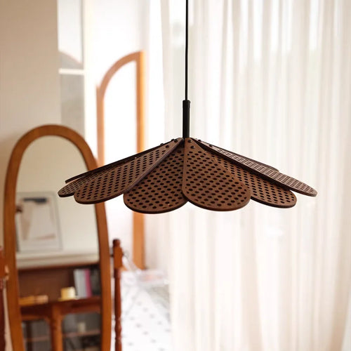 suspension en bois japonais style pétale pour intérieur chaleureux - vue 4 sur 6
