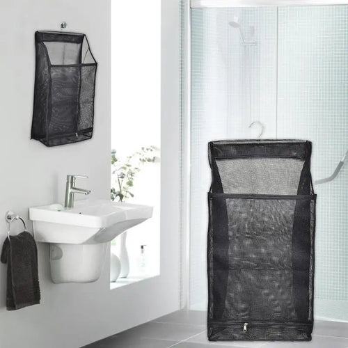 panier à linge pliable suspendu pour rangement pratique - vue 7 sur 7