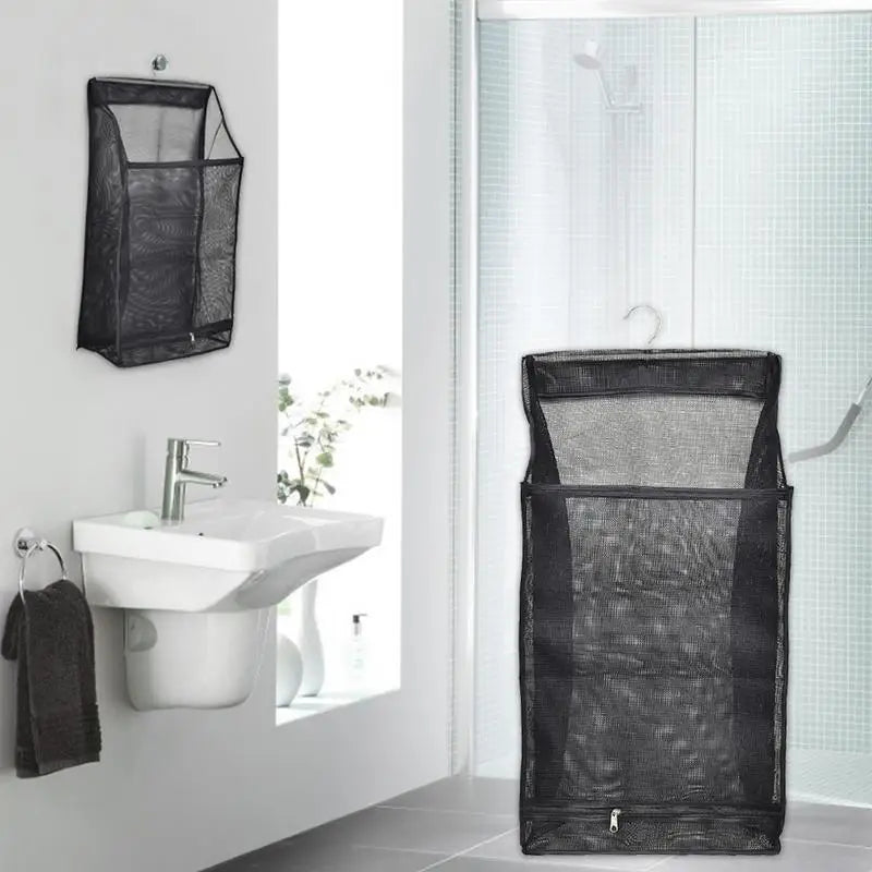 panier à linge pliable suspendu pour rangement pratique - vue 7 sur 7
