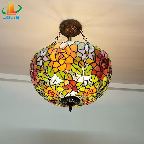 lustre inversé en forme de fleur de pivoine style européen décoratif - vue 4 sur 6