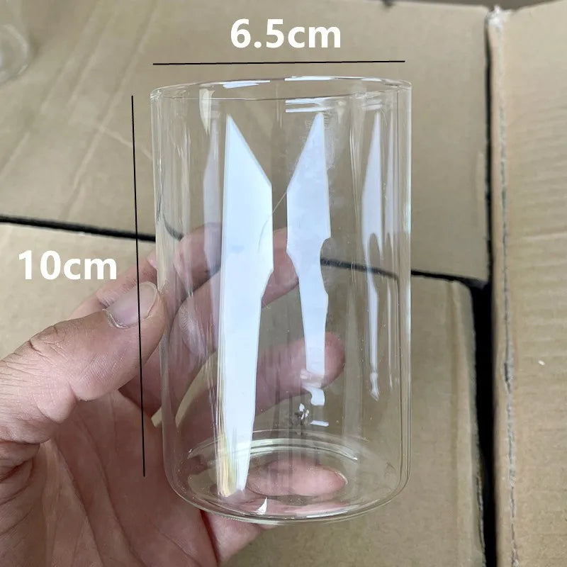 bougeoirs en verre transparent en forme de tasse décoration festive pour la maison - vue 9 sur 10