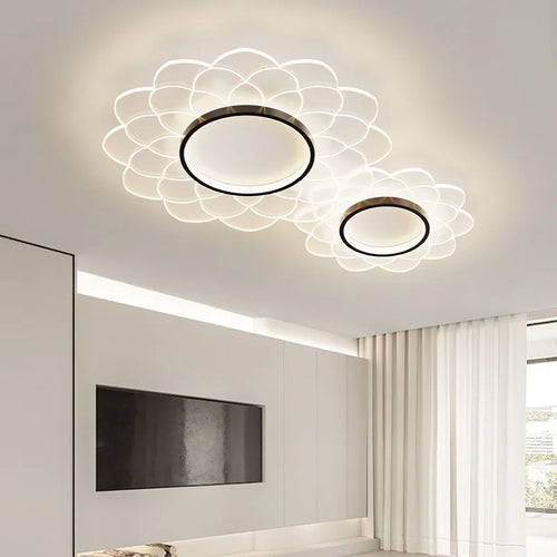 plafonnier led spot design floral en acrylique pour décoration intérieure - vue 7 sur 12