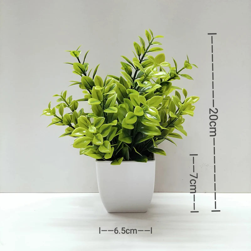 plante artificielle en pot pour décoration de bureau et jardin - vue 14 sur 45