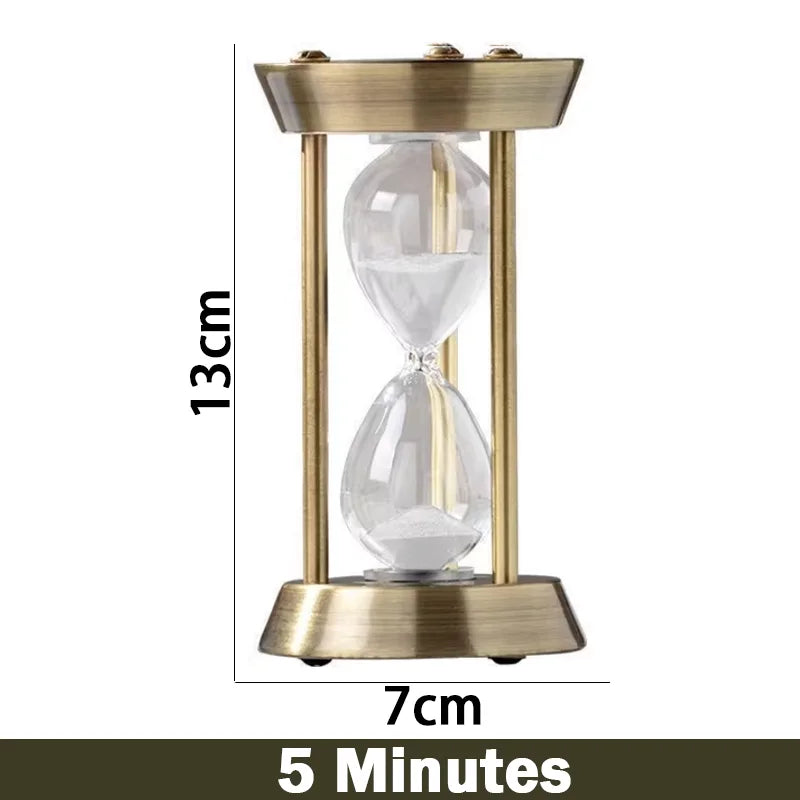 horloge sablier rétro en métal pour décoration et chronométrage - vue 15 sur 15