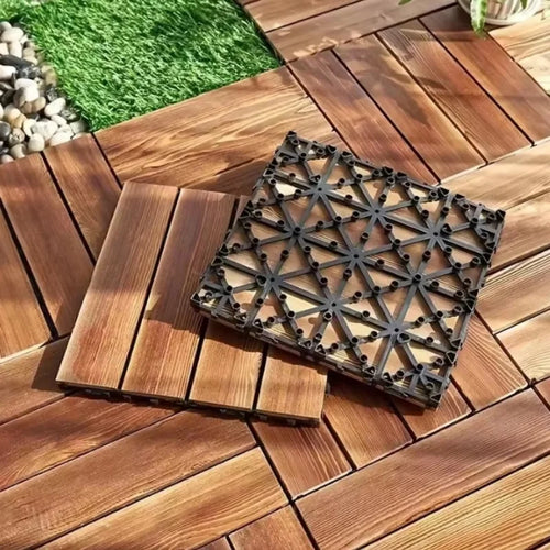 Parquet extérieur clipsable antidérapant imperméable effet bois
