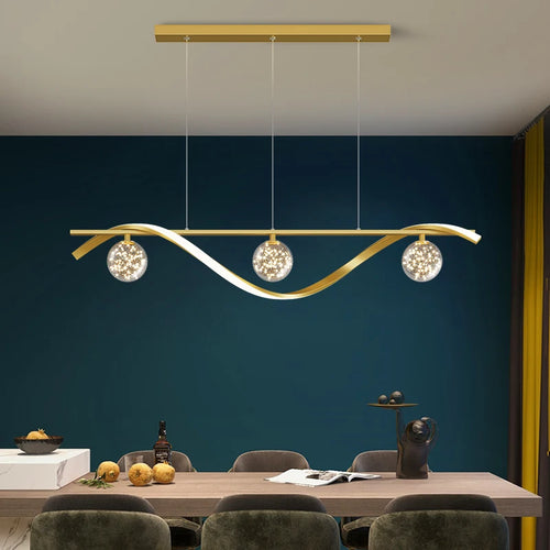 Modern Full Star Dining Room Chandelier Living Room, Kitchen Dining Table, Bedroom Office Gold Decorative Lighting Chandelier - vue 3 sur 8