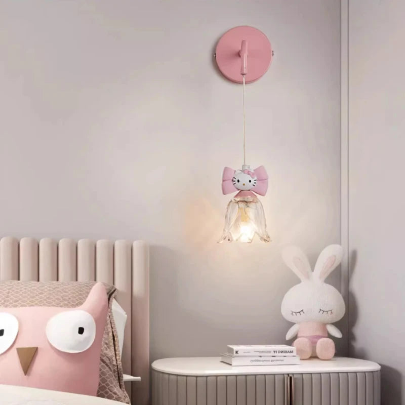 lampe de chevet chaton mignon pour chambre d'enfant décorative - vue 5 sur 7