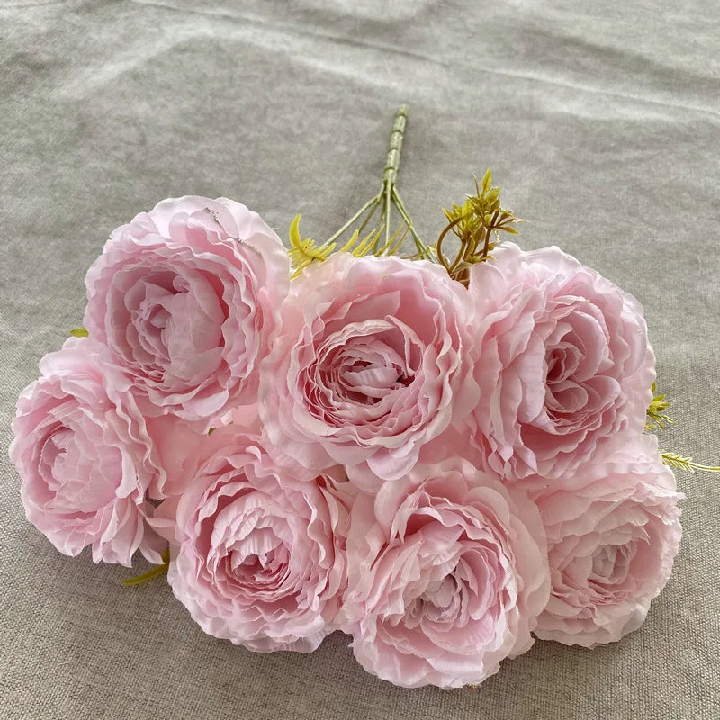 bouquet de pivoines artificielles en soie pour décoration florale - vue 14 sur 17