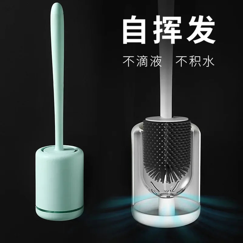 brosse de toilette murale avec support de rangement pratique - vue 4 sur 9