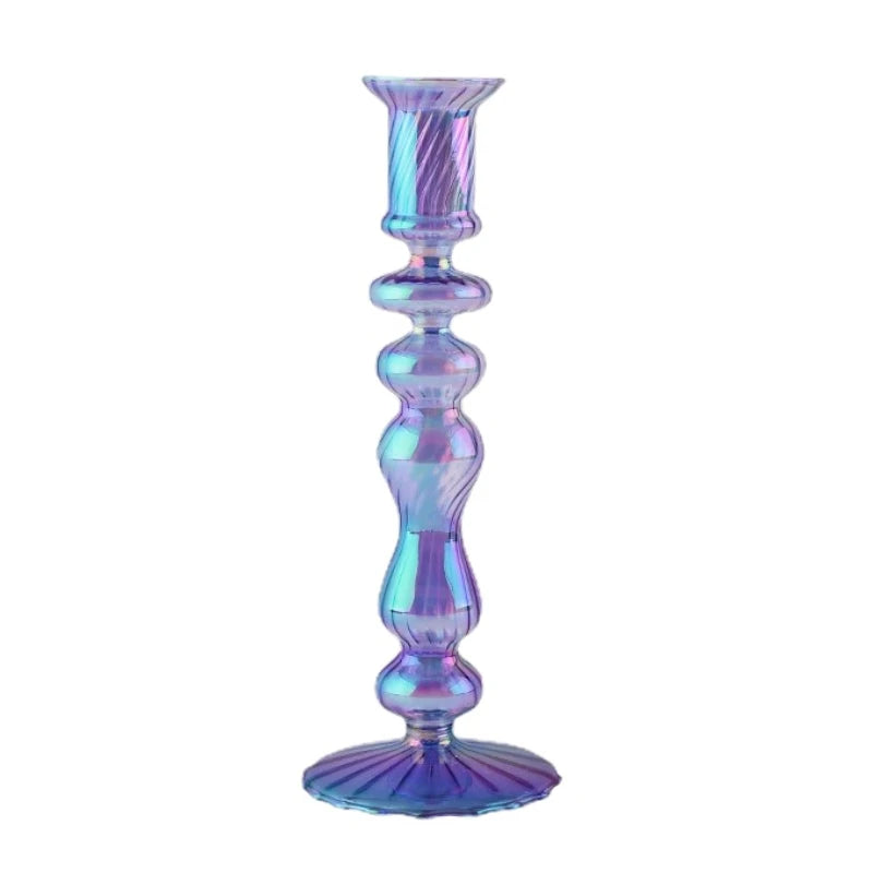 bougeoirs rétro coniques haut en verre pour décoration - vue 17 sur 32