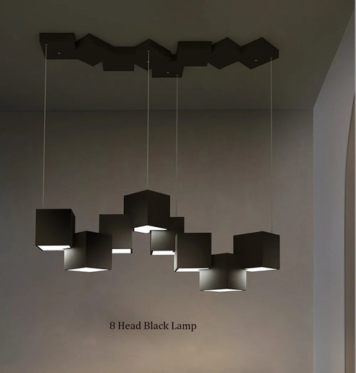 suspension led créative luminaire cube pour intérieur - vue 9 sur 10