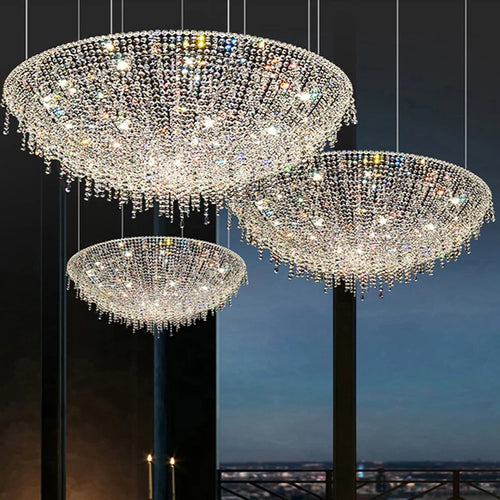 lustre en cristal rétro design luxueux pour décoration intérieure - vue 5 sur 12