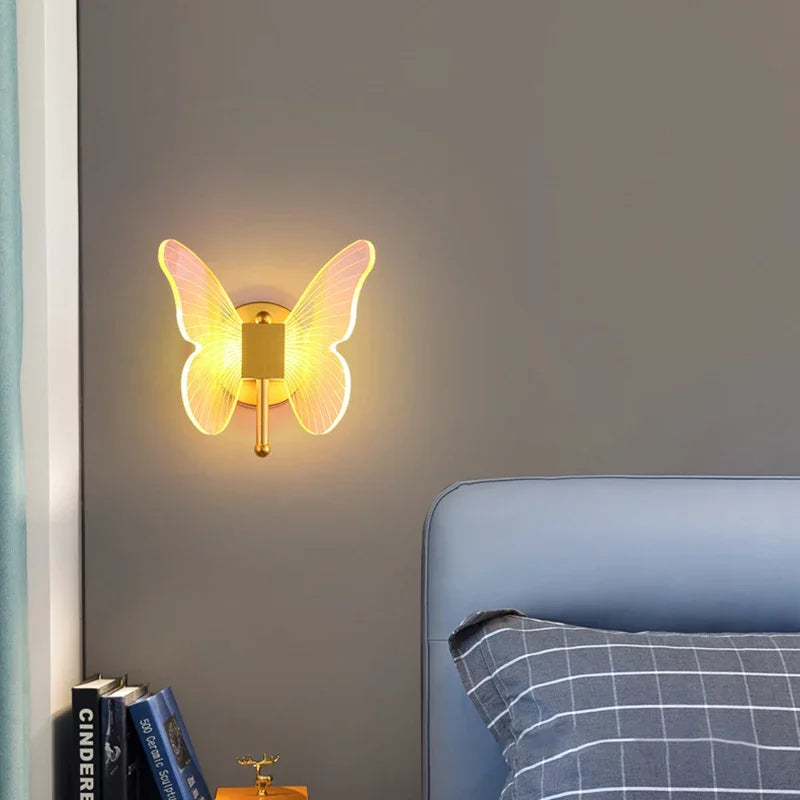 lustre papillon transparent design nordique suspension led - vue 4 sur 17