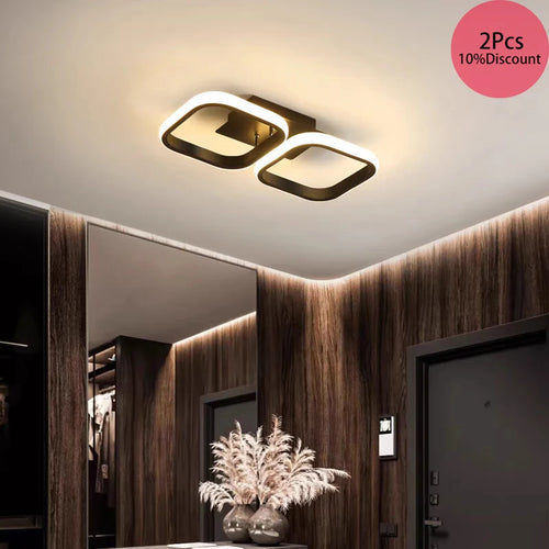 Plafonnier noir/blanc moderne Led - vue 5 sur 10