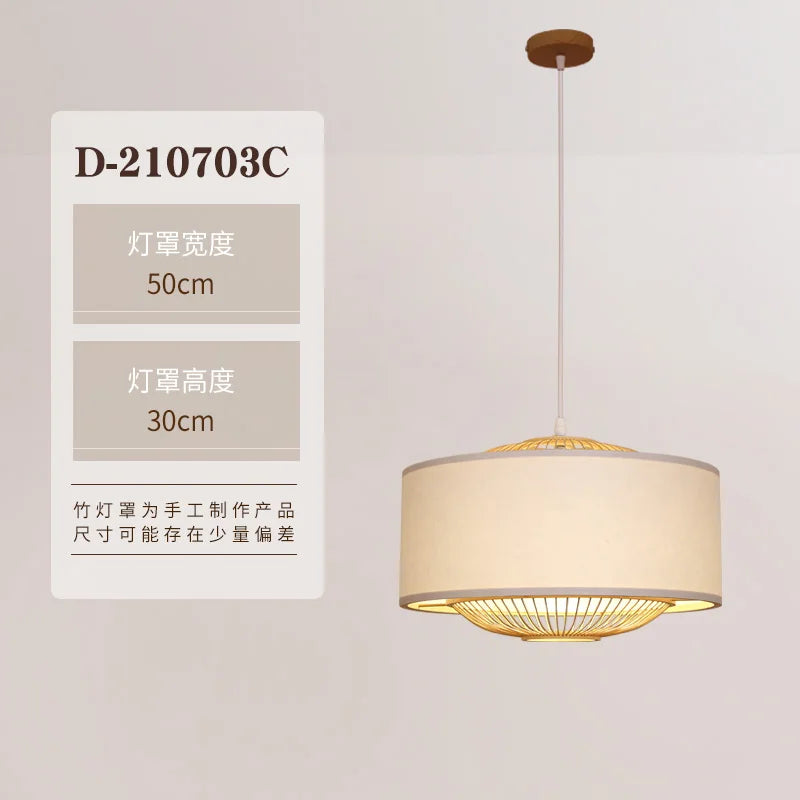 lustre en bambou style japonais pour intérieur zen - vue 9 sur 12