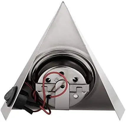 12V 230V LED Cabinet Lights 1.5W Triangle Mini Shelf Light Brushed Cupboard Lamp for Home Kitchen Cabinet, Wardrobe, Wine Cooler - vue 5 sur 6