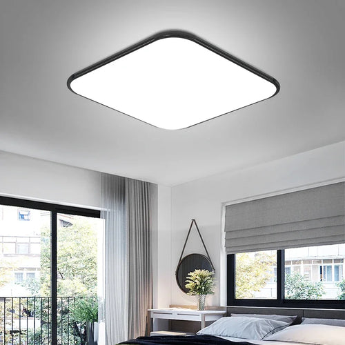 Modern Living Room Light 2024 Ultra Thin LED Ceiling Light Remote Control Dimming Restaurant Bedroom Balcony Panel Light - vue 3 sur 24