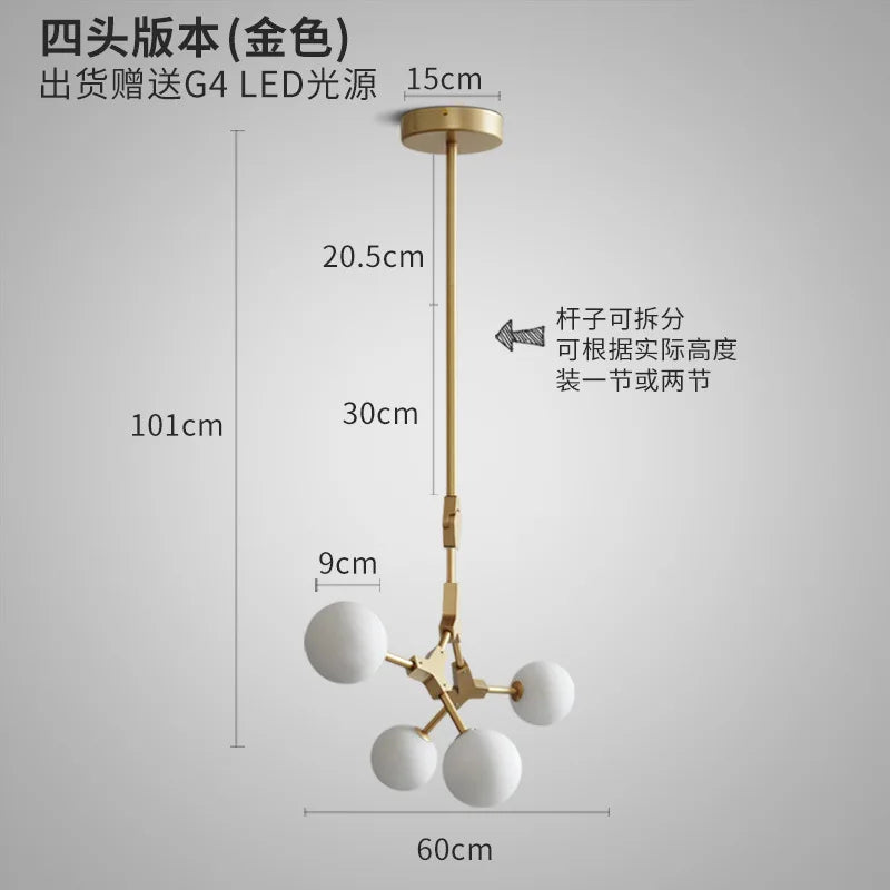 lustre moderne nordique pour décoration intérieure élégante - vue 14 sur 18