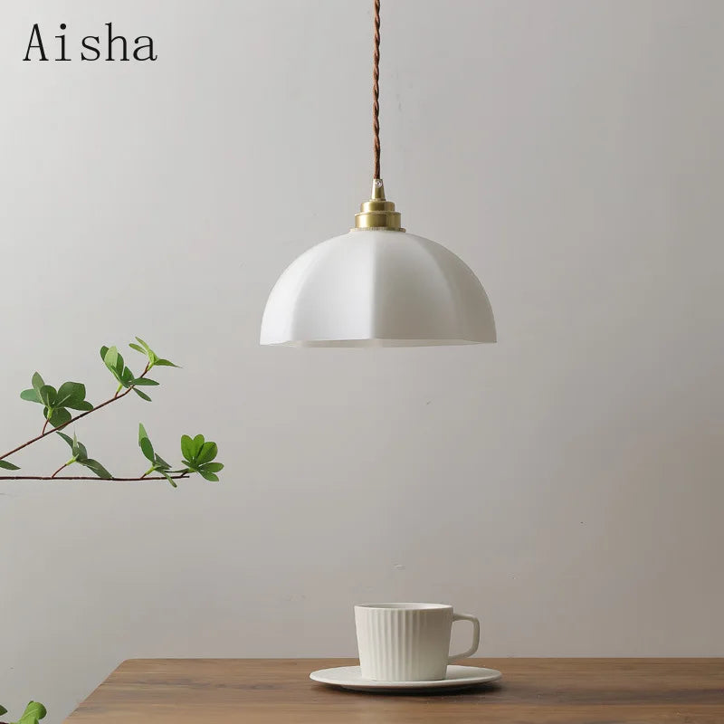 suspension design en cuivre pour restaurant et magasin - vue 2 sur 6