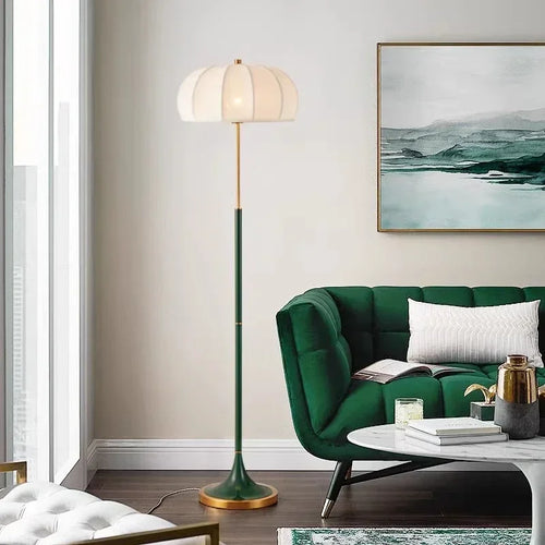 lustre design nordique lampadaire rétro en tissu avec lumière led - vue 14 sur 13