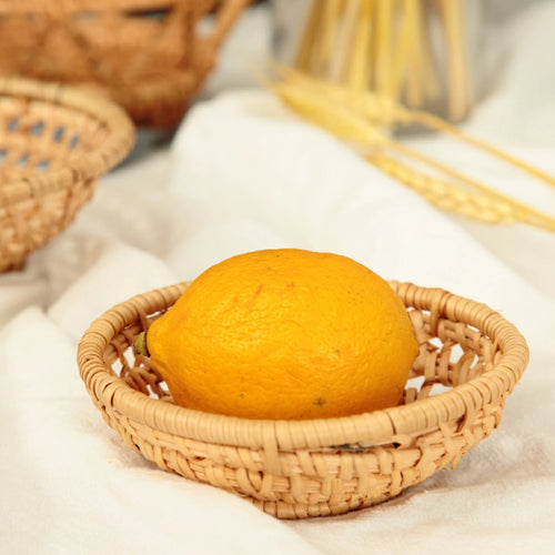 panier de rangement rotin naturel tissé à la main pour bonbons et collations - vue 2 sur 10
