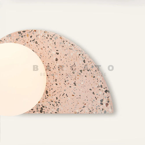 applique led terrazzo japonais rétro nordique pour homestay - vue 5 sur 10