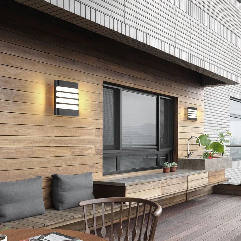 applique murale led extérieure moderne et étanche pour jardin et allée - vue 4 sur 10