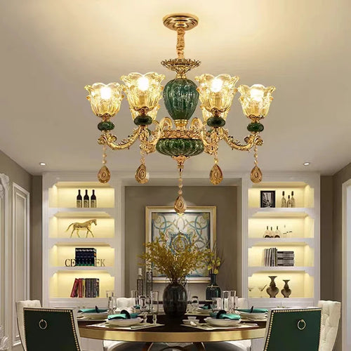 lustre en cristal léger pour décoration élégante et raffinée - vue 5 sur 15
