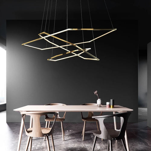 Moderne luxe or LED suspension lumières salon salle à manger éclairage décor Lustre Lustre intérieur chambre suspendus luminaires - vue 3 sur 21