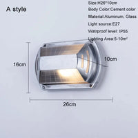 applique murale led rétro imperméable en aluminium idéale pour extérieur et intérieur