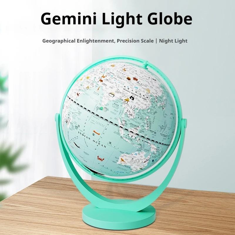 globe terrestre intelligent rotatif avec carte géographique décoratif éducatif - vue 4 sur 18