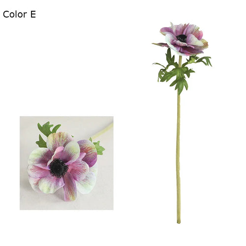 branche d'anémone fleurs artificielles décoration mariage table à domicile - vue 12 sur 12