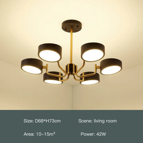 lustre moderne simple pour éclairage intérieur design élégant - vue 9 sur 18