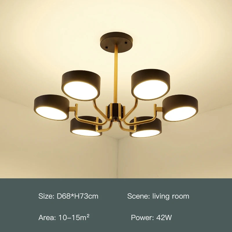 lustre moderne simple pour éclairage intérieur design élégant - vue 8 sur 18