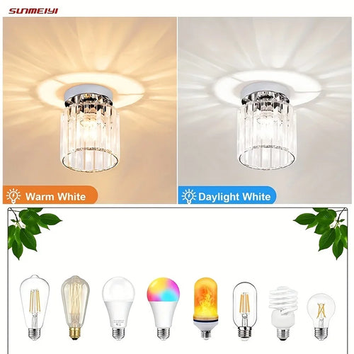 SUNMEIYI-Silver Modern Ceiling Light Lamp for Kitchen, Living Room, Home Decoration, Dining Room, Hallway - vue 6 sur 5