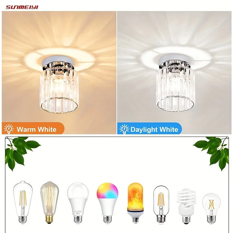 SUNMEIYI-Silver Modern Ceiling Light Lamp for Kitchen, Living Room, Home Decoration, Dining Room, Hallway - vue 5 sur 5