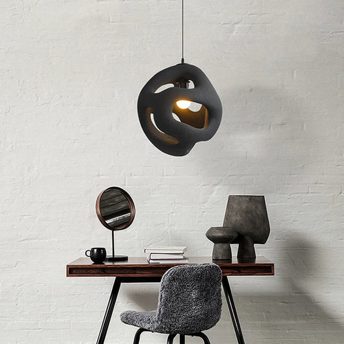 Design créatif nordique wabi-sabi suspension LED lumières Lustre Restaurant Bar décor à la maison chambre salle à manger luminaire suspendu - vue 4 sur 9