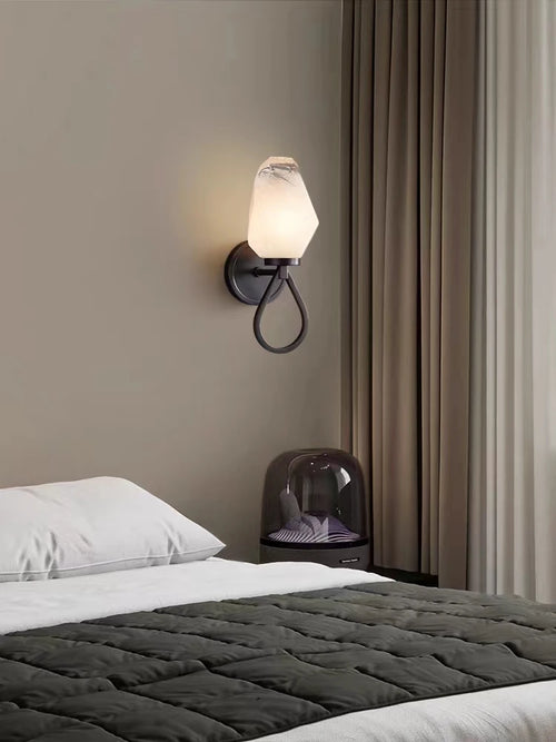 applique murale moderne en cuivre avec verre blanc pour - vue 3 sur 10