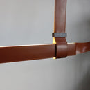 Lustre moderne LED minimaliste en cuir Crosby