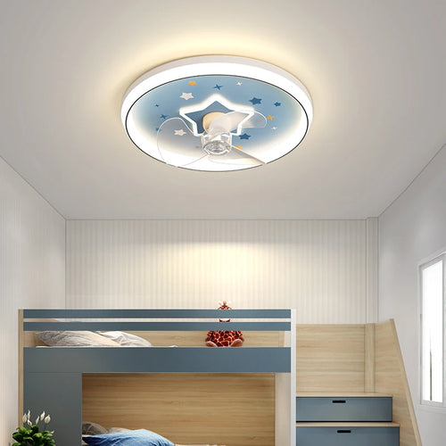 plafonnier led moderne avec ventilateur luminaire décoratif d'intérieur - vue 2 sur 7