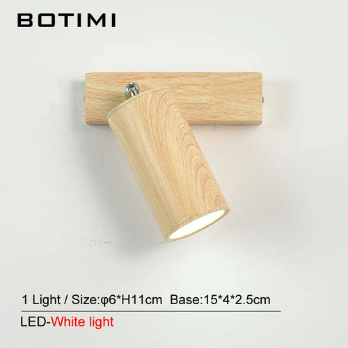 botimi applique murale fer interrupteur bouton-poussoir imitation bois nordique - vue 8 sur 13