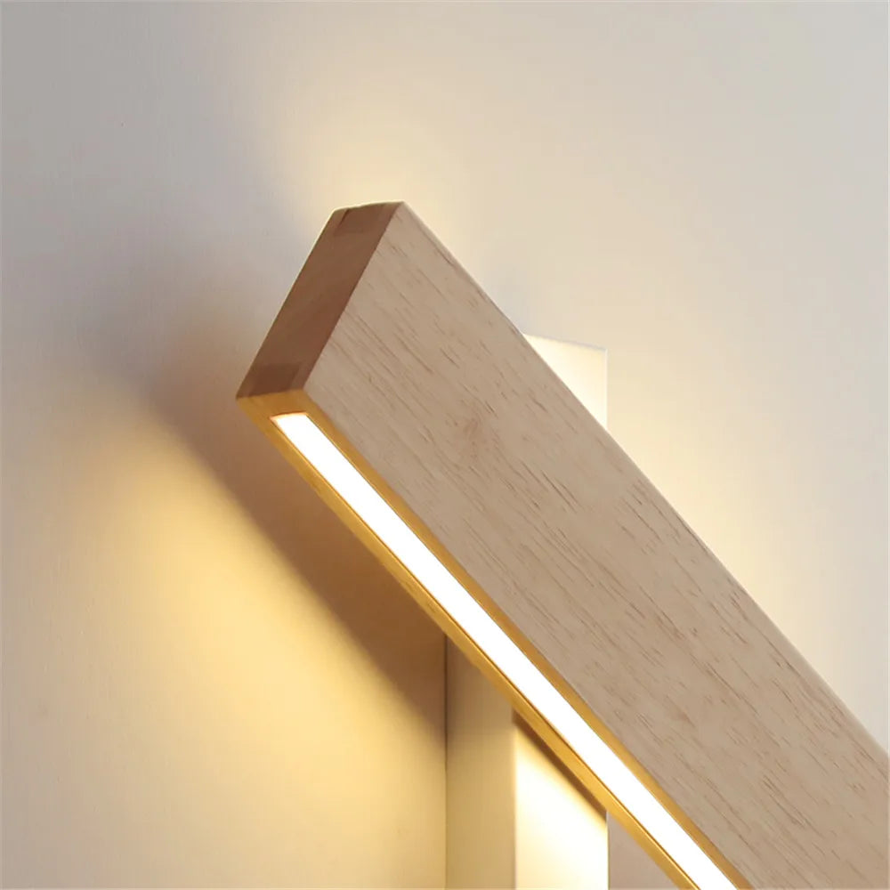 applique murale led moderne en bois décorative d'intérieur - vue 4 sur 9