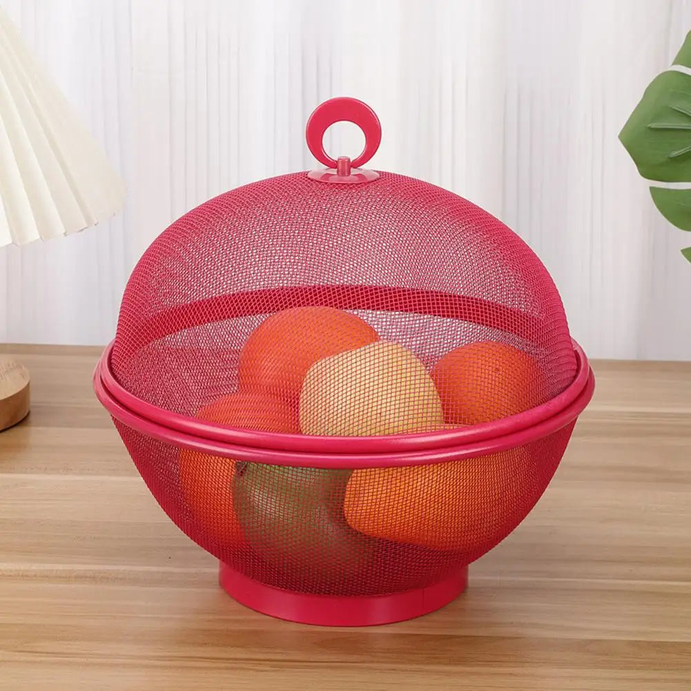 panier à fruits en maille avec couvercle anti mouches en inox - vue 4 sur 12
